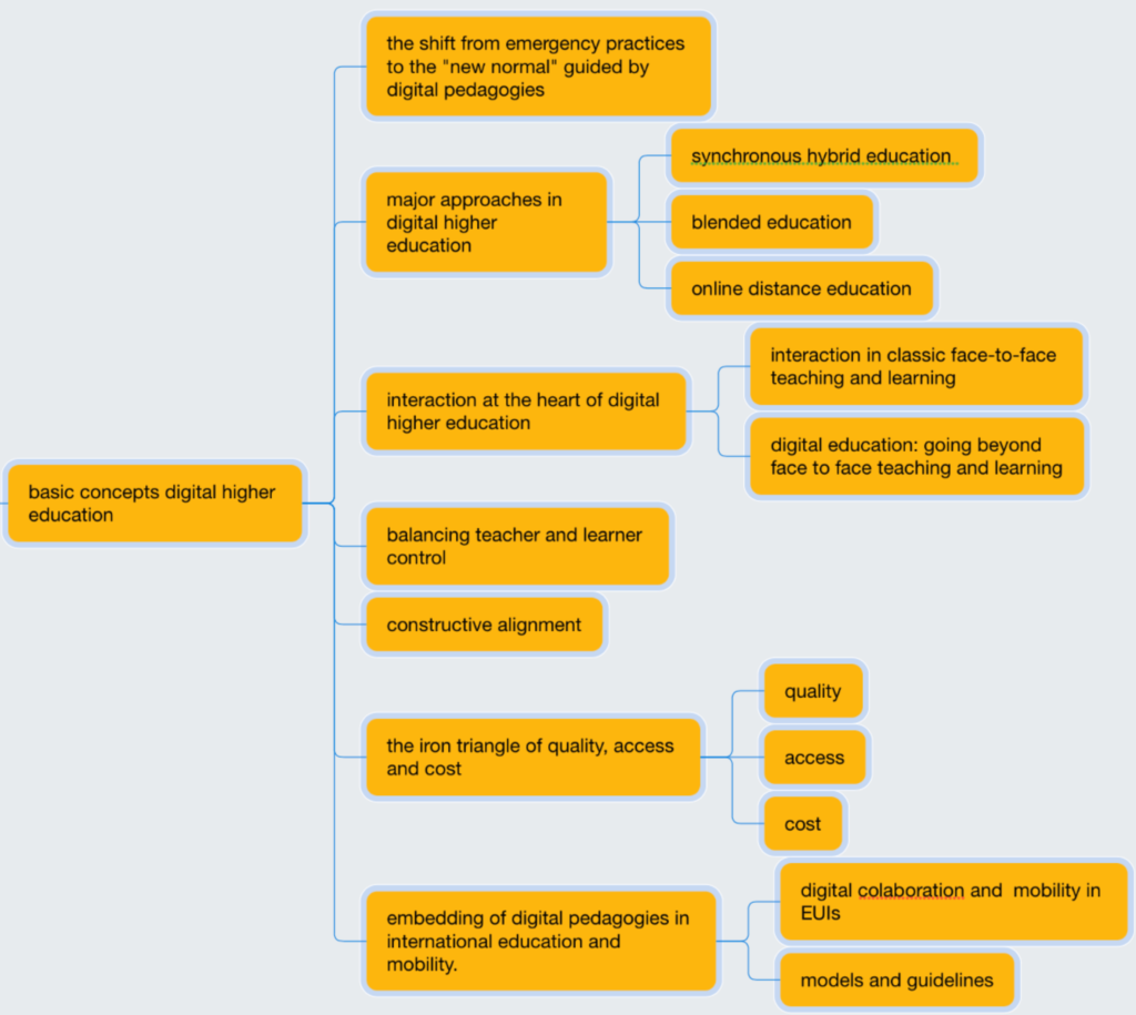 Fig. 2. Basic concepts in digital higher education